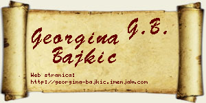 Georgina Bajkić vizit kartica